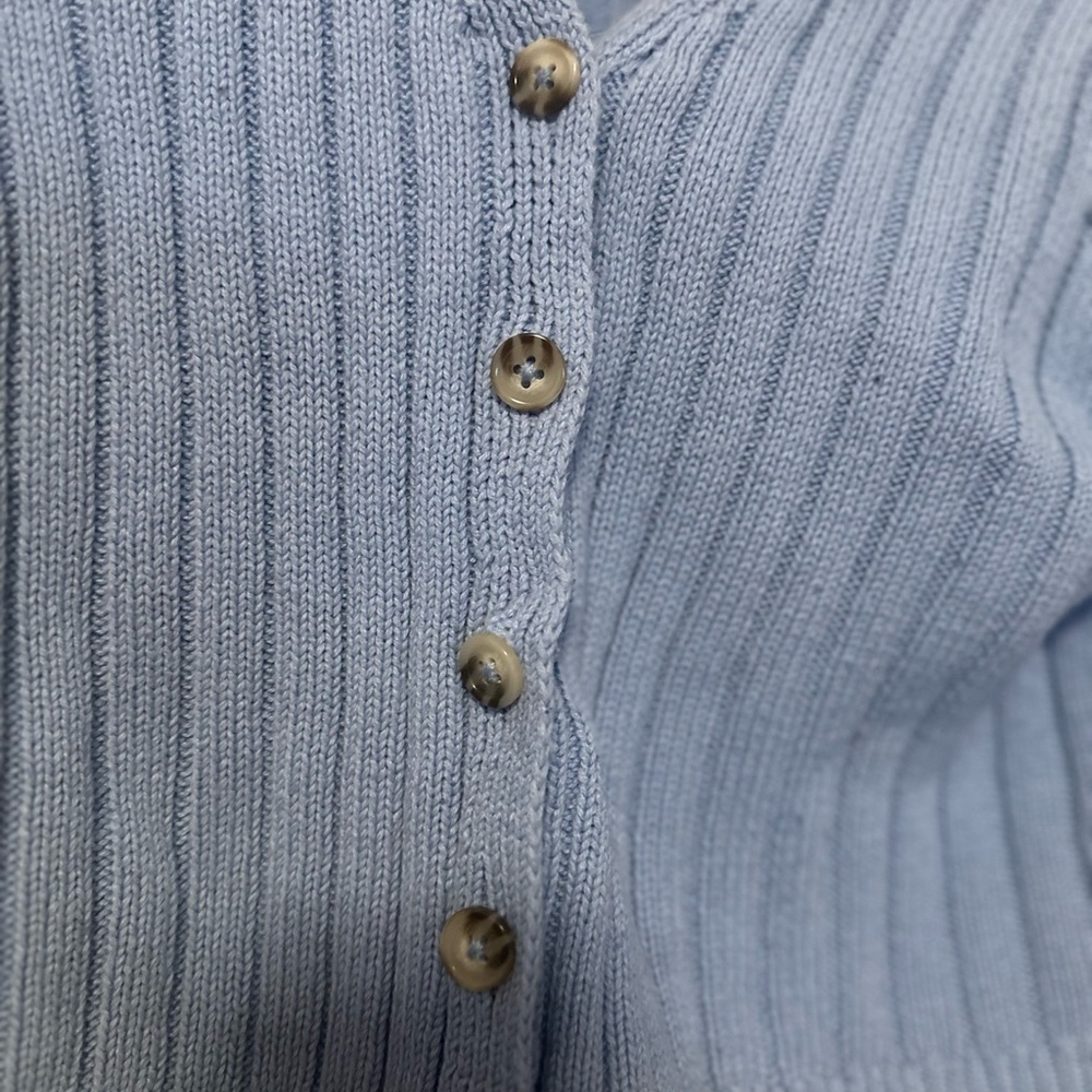 Art Class Light Blue Ribbed Cardigan - Picture 7 of 7